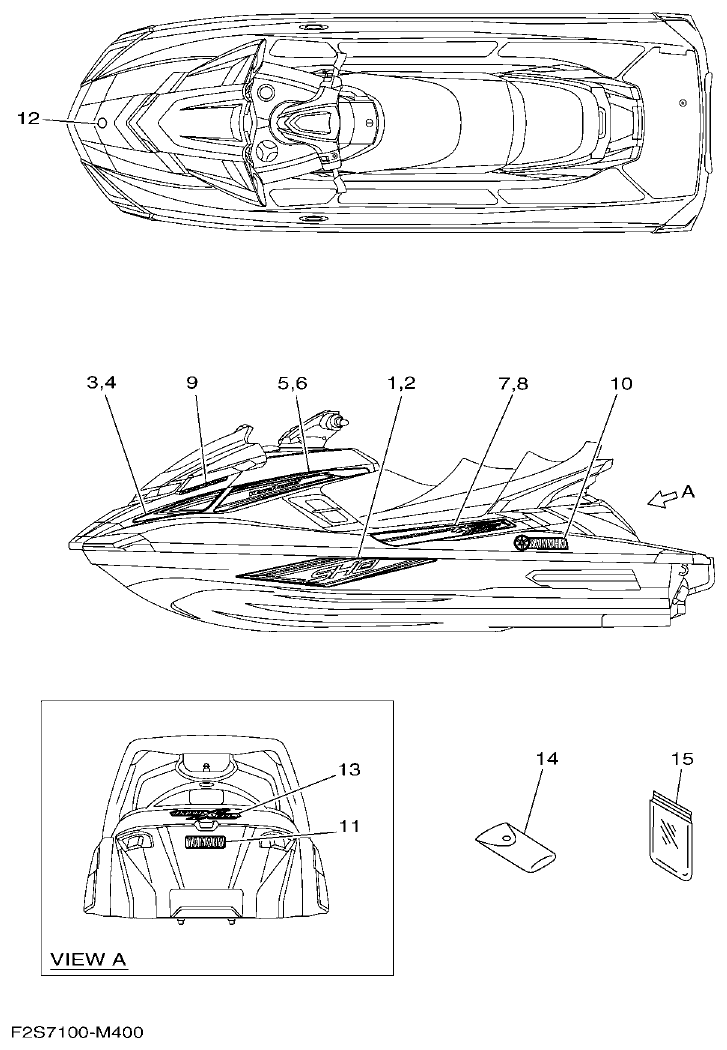 Yamaha FA1800A-M GRAPHICS parts diagram